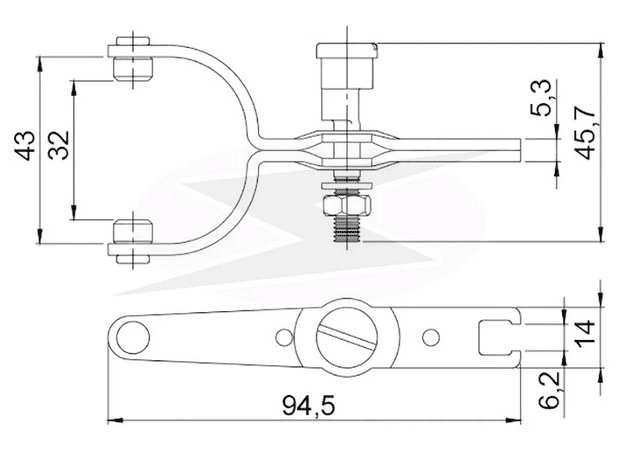 UF-4.406 - GARFO PARTIDA VW/ FORD/ ESCORT - PC
