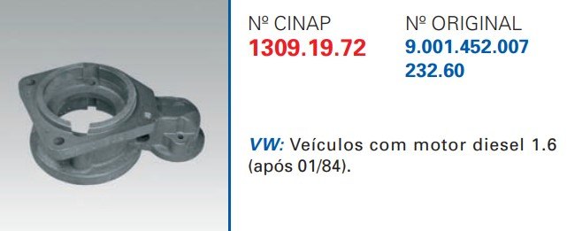 CP1309 - MANCAL PARTIDA AGRALE/ VW DIESEL 1.6 APOS 84 (FUCIM) (EMB. COM 1 PEÇA - VALOR UNITARIO) - PC