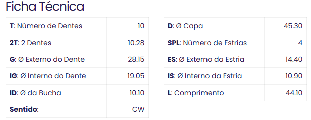 99.1791.0 - IMP. PART. NEW/ FIESTA/ NOVA ECOESPORT- 10 DENT - 04 EST - UN