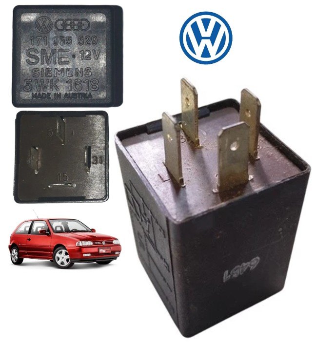 SIEM-171955529 - RELE LIMPADOR VIDRO TRASEIRO VW/ AUDI 12V 4 TERMINAL - DNI0355 (EMB. COM 01 PECA - VALOR UNITARIO) - PC