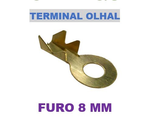 ISO1900037 - TERMINAL OLHAL 3/8 COM FURO 08 MM COM 50 UNIDADES - VALOR UNITARIO - PC ISO1900037 - TERMINAL OLHAL 3/8 COM FURO 08 MM COM 50 UNIDADES - VALOR UNITARIO - PC