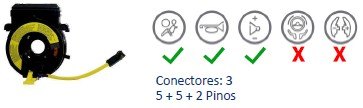 ISO26D1.0013 - CINTA AIRBAG IX35 10 A 13, SANTA FE 11 A 19, TUCSON (EMB. COM 01 PECA - VALOR UNITARIO)  - PC