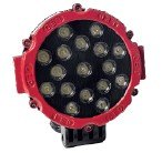 ISO14F1412 12/24V - FAROL LED REDONDO VERM. 17X15,5X4,2 CM 51W- 12/24V (EMB. 01 PC- VALOR UNITARIO) - PC