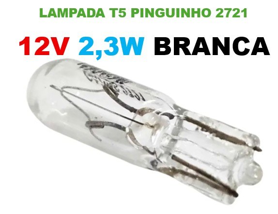 ISO14LX12061 BC 12V - LAMPADA HALOGENA PINGUINHO 12V T5 2721 2.3W W2X4.6D (EMB. COM 10 PECAS - VALOR UNITARIO) - PC ISO14LX12061 BC 12V - LAMPADA HALOGENA PINGUINHO 12V T5 2721 2.3W W2X4.6D (EMB. COM 10 PECAS - VALOR UNITARIO) - PC