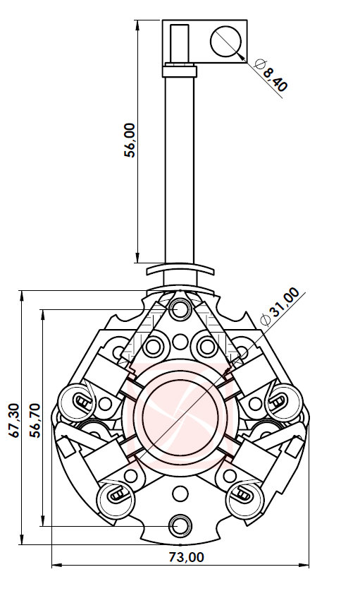 A-155-12V - PORTA ESCOVA PARTIDA MITSUBISHI/ L200/ NISSAN/ HYUNDAI/ KIA/ ELANTRA/ ECLIPSE (EMB. COM 01 PECA- VALOR UNITARIO) - PC