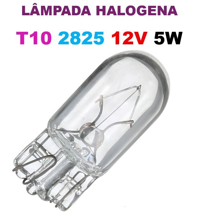 ISO17L2825 12V 5W - LAMPADA HALOGENA PINGO T10 2825 12V 5W (EMB. COM 10 PECAS - VALOR UNITARIO) - PC ISO17L2825 12V 5W - LAMPADA HALOGENA PINGO T10 2825 12V 5W (EMB. COM 10 PECAS - VALOR UNITARIO) - PC