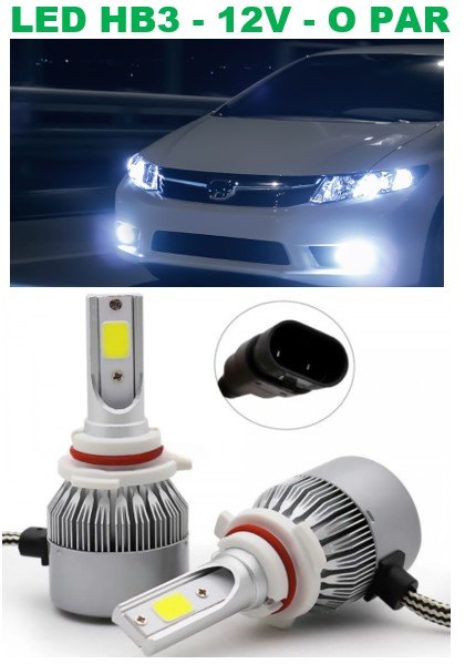 ISO14LFV10 HB3 12V - KIT LAMPADA LED 12V HB3 V10-9005 30W 20000LM 6500K (EMB. COM 02 PC- VALOR DO PAR) - KIT