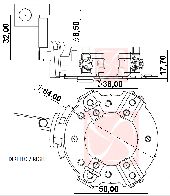 A-300-12V - PORTA ESCOVA ISKRA VW GOLF/ JETTA/ POLO/ IBIZA/ CORDOBA - PC A-300-12V - PORTA ESCOVA ISKRA VW GOLF/ JETTA/ POLO/ IBIZA/ CORDOBA - PC