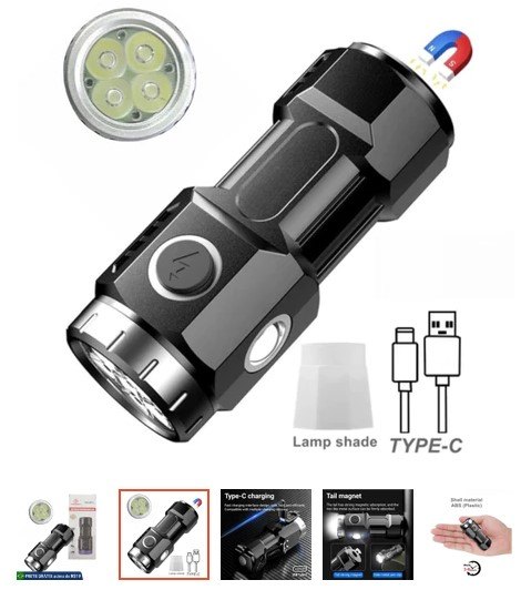 ISO6CBL6972 - LANTERNA RECARREGAVEL LED (EMB. COM 1 PEÇA - VALOR UNITARIO) - PC ISO6CBL6972 - LANTERNA RECARREGAVEL LED (EMB. COM 1 PEÇA - VALOR UNITARIO) - PC