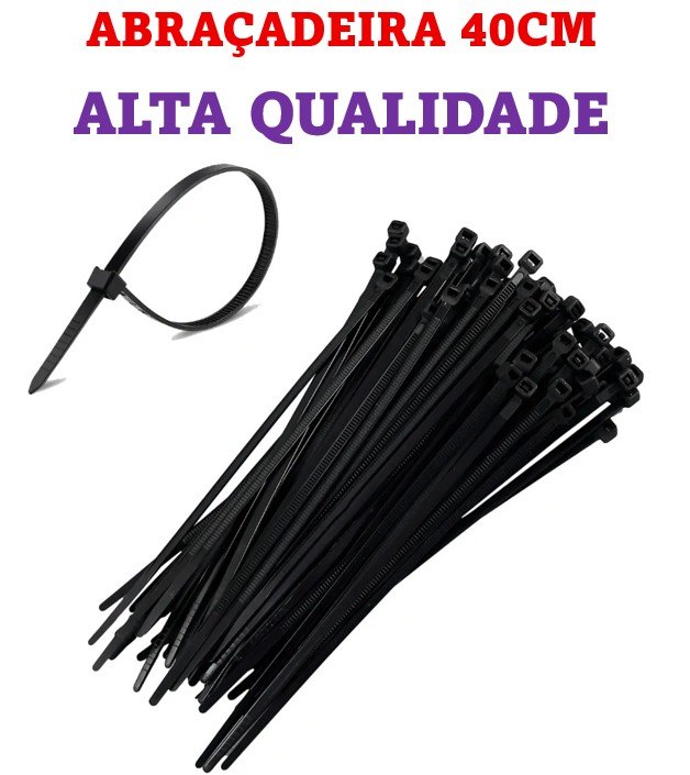 ISO17AB5040 - ABRACADEIRA 40 CENTIMETRO PRETA (EMB. COM 100 PECAS - VALOR DO CENTO) - CT