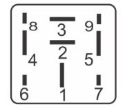 ISO107513 - 9 TER - SOQUETE PARA RELE DE 9 TERMINAIS 12/24V COM FUSIVEL (EMB. COM 01 PC - VALOR UNITARIO) - PC