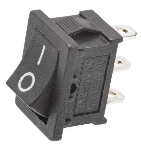ISO6IT2190 QD3  - CHAVE ON/OFF/ON QUADRADA (GANGORRA) 3 TERMINAIS/ 3 POSICAO 15X21MM - 6A 250V  (EMB. COM 1 PECA- VALOR UNITARIO) - PC