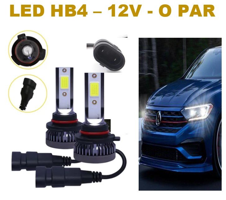 ISO14LFY3 HB4 12V - KIT LAMPADA FAROL LED HB4 12V 9006 MINI 36W 20000LM 6500K (EMB. COM 02 PC- VALOR DO PAR) - KIT