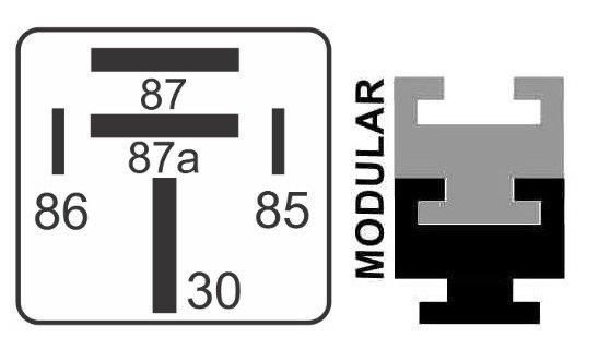 ISO107524 - PLUG RELE 70 A - 5 VIAS - 3 TERMINAIS LARGOS - 12V E 24V (EMB. COM 01 PC- VALOR UNITARIO) - PC