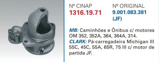CP1316 - MANCAL PARTIDA JF MB/ CLARK CARRG. MICHIGAN (MANCAL DEITADO) (EMB. COM 1 PEÇA - VALOR UNITARIO) - PC