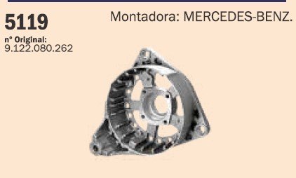 CP5119 - MANCAL ALTERNADOR LADO POLIA MB 12T 1214/12T 1218/14T 1418/16T 1924 (EMB. COM 1 PEÇA - VALOR UNITARIO) - PC