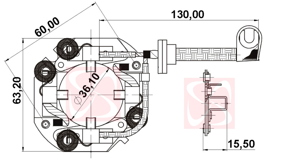 A-040-12V - PORTA ESCOVA PARTIDA HITACHI GOLF/ NISSAN 12V - PC