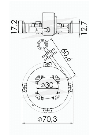 UF-1.171/4 12V - PORTA ESCOVA PARTIDA VALEO GM/ CELTA/ CORSA/ FOX/ POLO/ FIESTA - PC