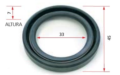 ISO7-3718 - RETENTOR PARTIDA BOSCH KB/ MB (RIGIDO C/ MOLA) - 33 X 45 X 7 MM (EMB. COM 01 PECA - VALOR UNITARIO) - PC
