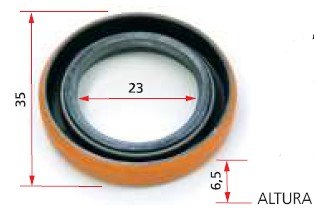 ISO7-3716 - RETENTOR PARTIDA DELCO REMY 37 MT CUMMINS VW/ FORD C/ MOLA - 35 X 23 X 6,5 MM (EMB. COM 01 PECA - VALOR UNITARIO) - PC