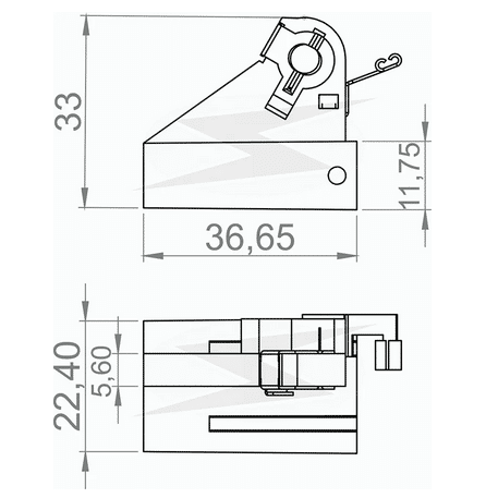 UF-2.219/2 12V - PORTA ESCOVA ALTERNADOR 140A 12V DELCO/ OMEGA 4.1 MPFI L6,/ SILVERADO 4.1 MPFI L6 - PC