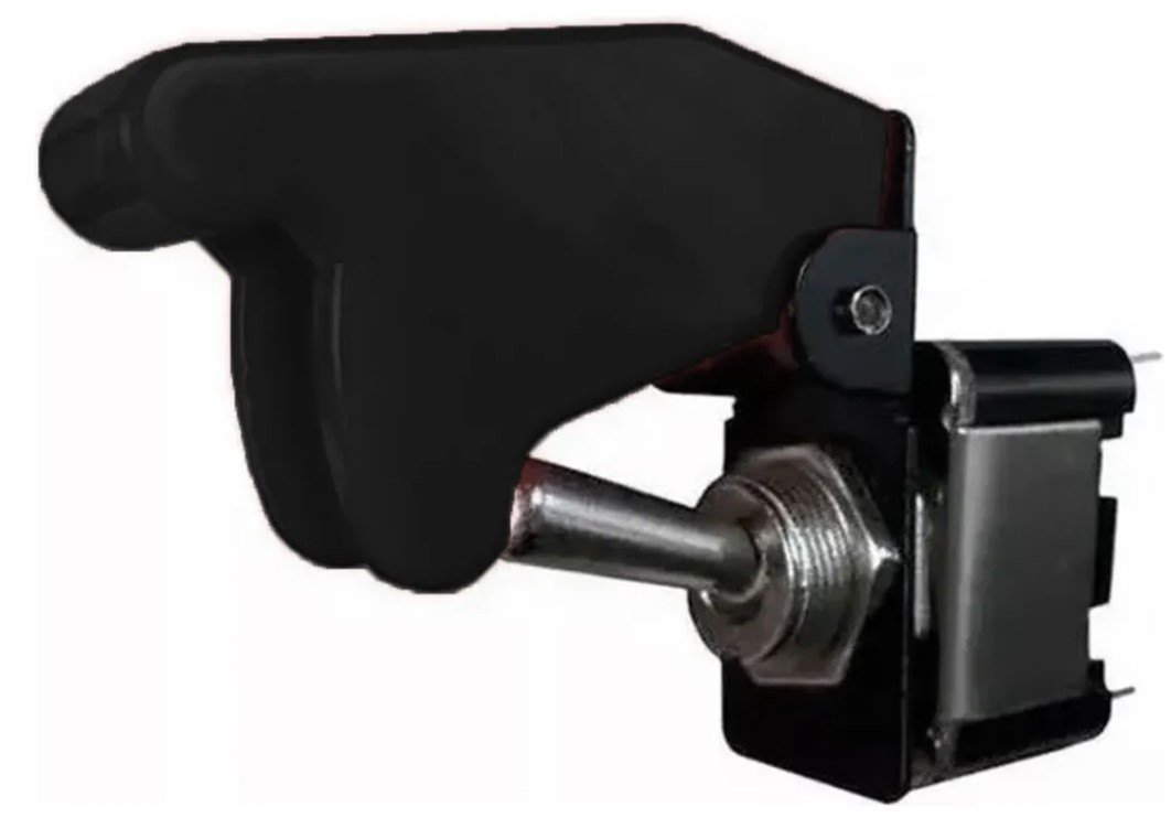 DNI2083 12/24V - CHAVE TIC-TAC TIPO GATILHO CAPA PRETA 2 POSICOES ON/OFF - COMUTADORA - PC