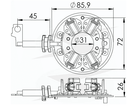 UF-1.162/4 12V - PORTA ESCOVA PARTIDA 12V F250 MWM/ JUMPER/ DUCATO/ BOXER - PC