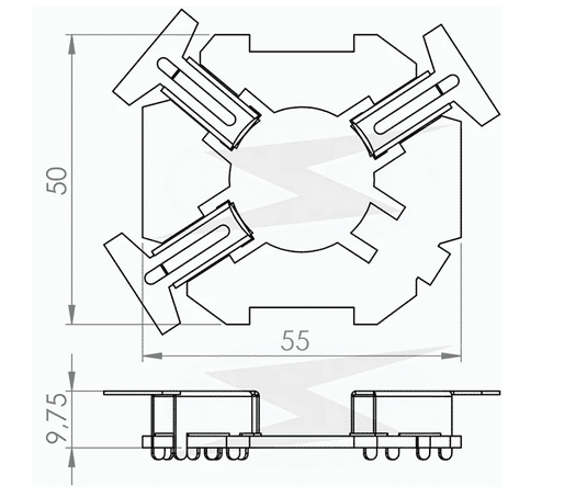 UF-6.601/3 12V - PORTA ESCOVA LIMPADOR PARA BRISA CHEVETT/ MONZA/ FUSCA/ GOL/ SAVEIRO/ SANTANA/ VOYAGE - PC