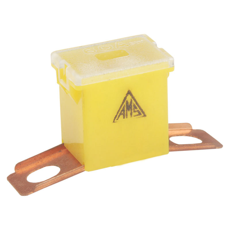 AMS196-60 - FUSIVEL MEGA MACHO LAT. EL. CURTO 60A - AMARELO (EMB. COM 01 PC - VALOR UNITARIO) - PC