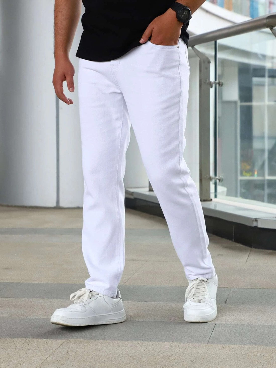 CALÇA JEANS PENTAGONO BRANCO