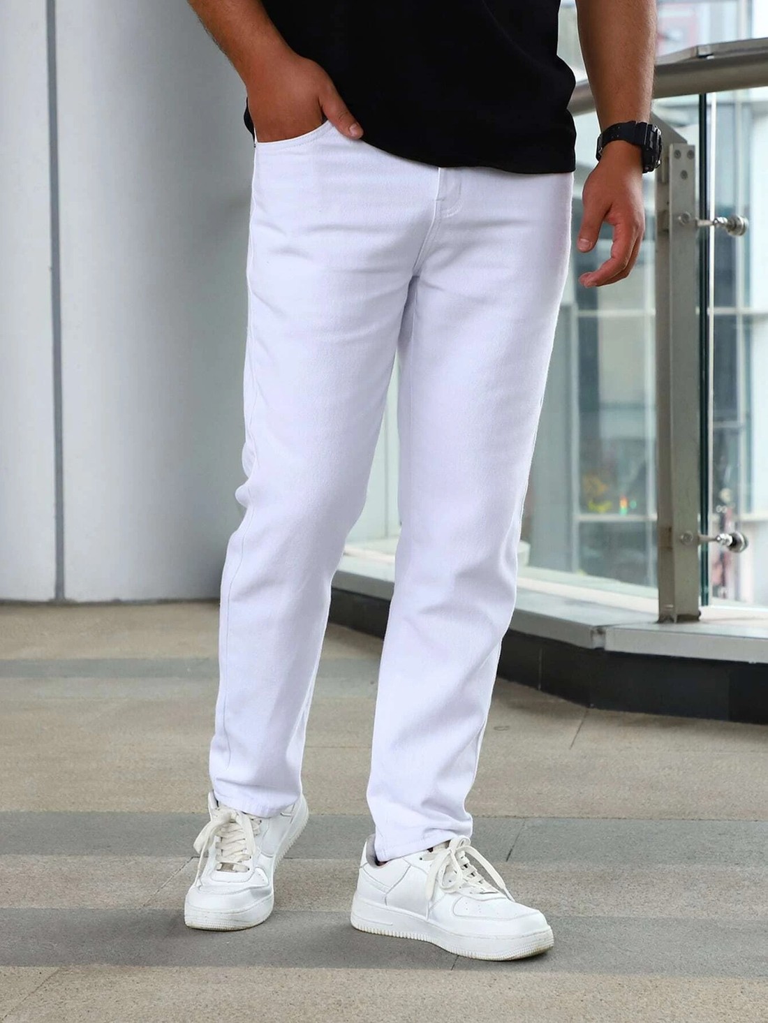 CALÇA JEANS PENTAGONO BRANCO