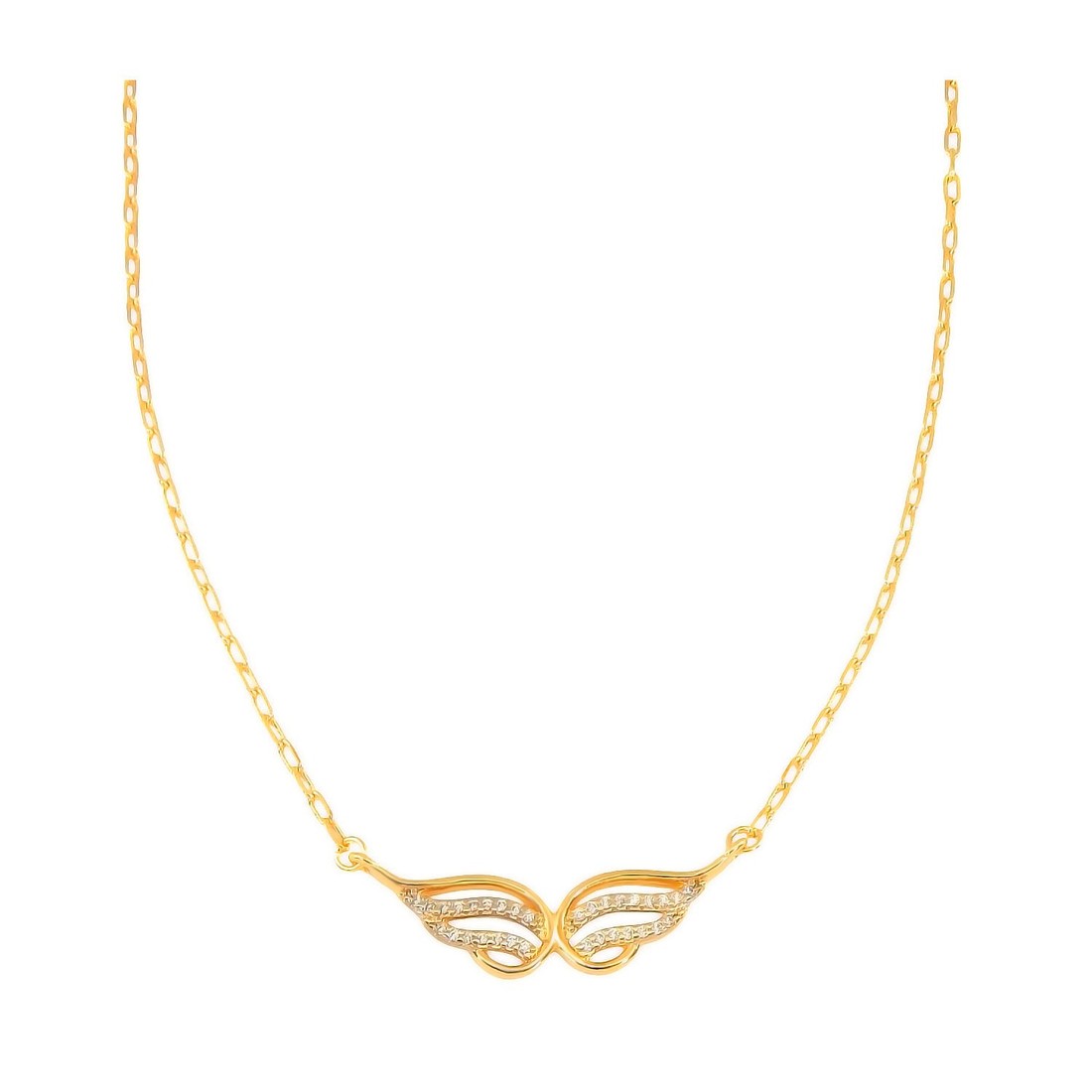 Colar Asa Dupla Aurora Zirconia