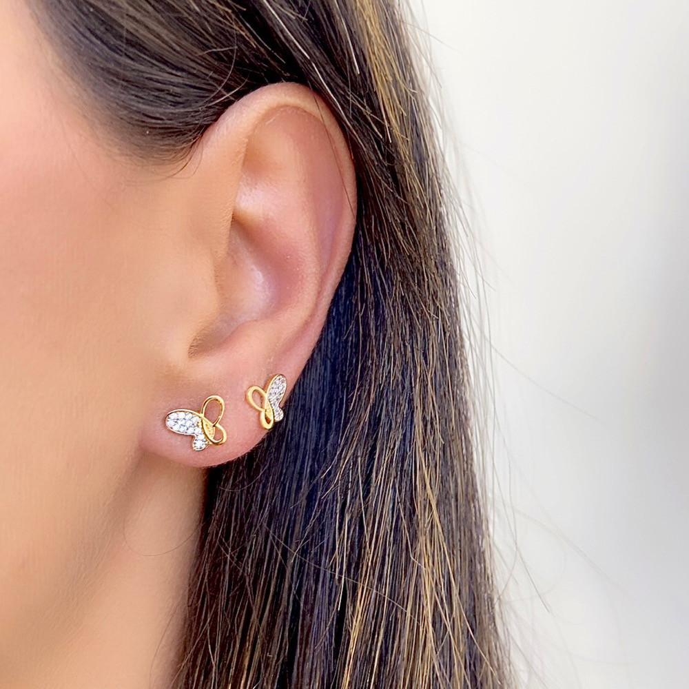 Brinco Borboleta Vazada