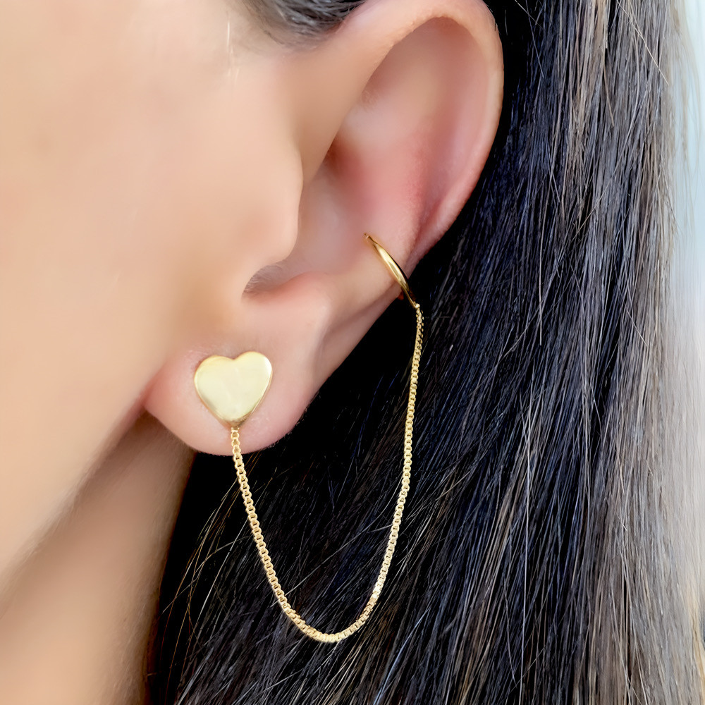 Brinco Coração Piercing