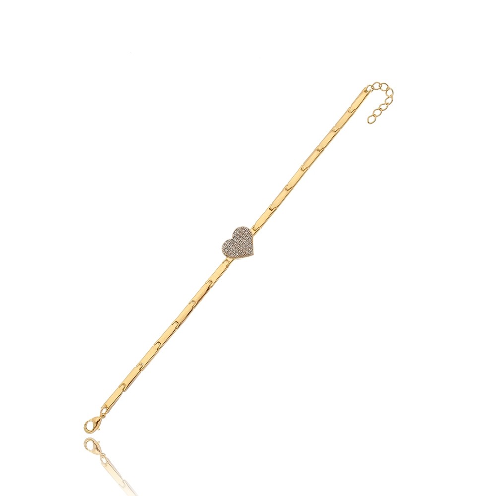 Pulseira Coração Zircônia