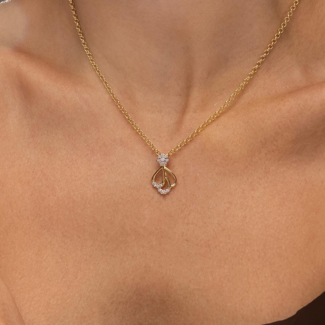 Colar Flor Aurora Zirconia