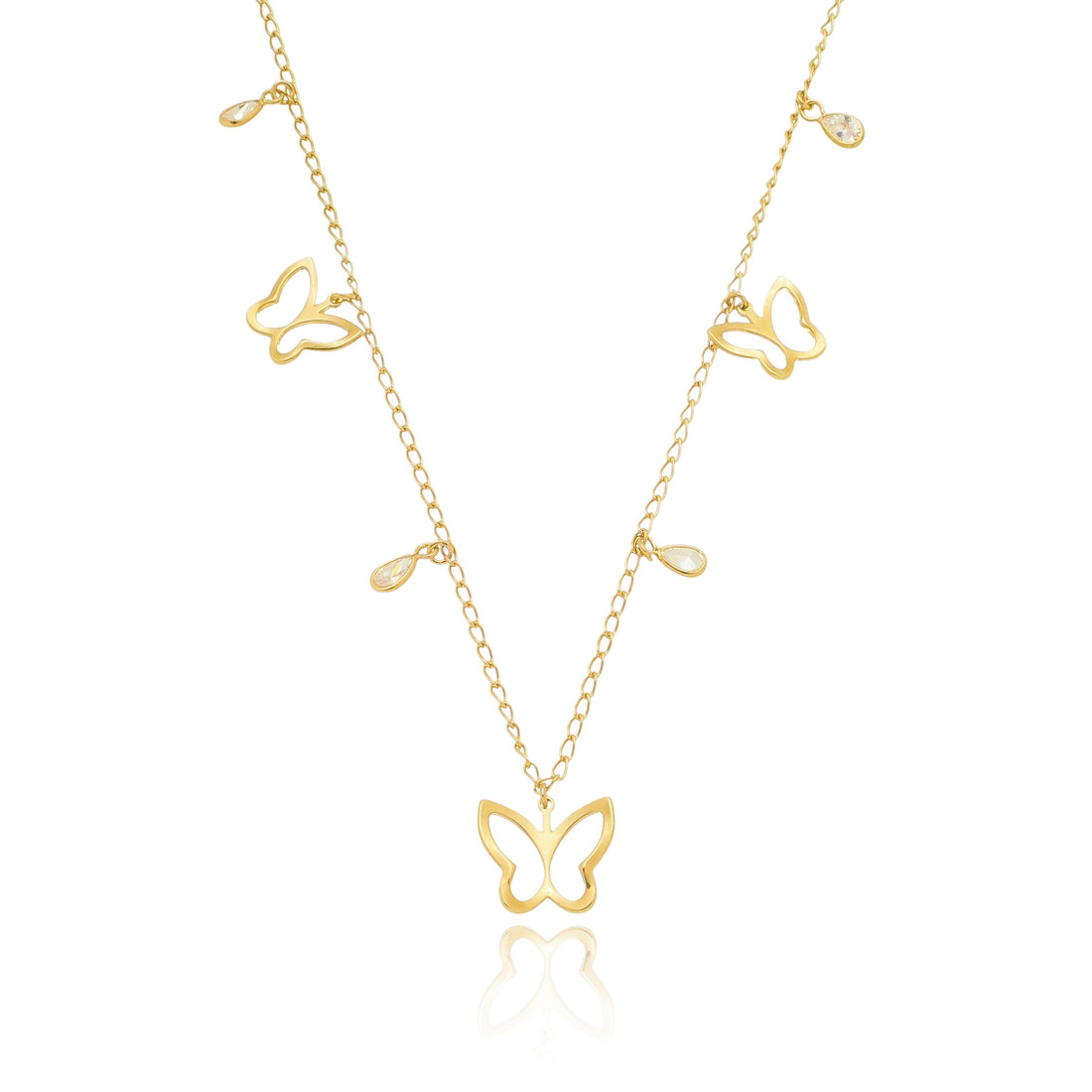 Colar Borboletas Vazadas Colar Borboletas Vazadas