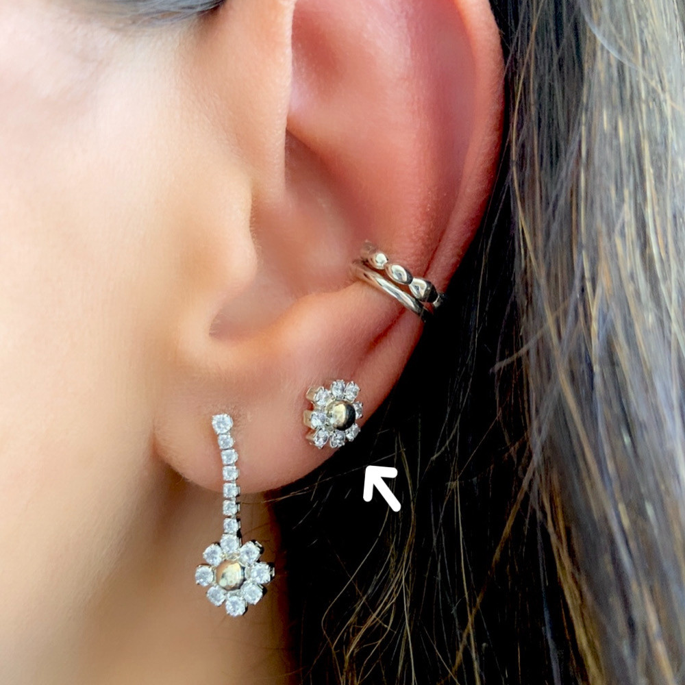 Brinco Pureza Flor Pq Brinco Pureza Flor Pq