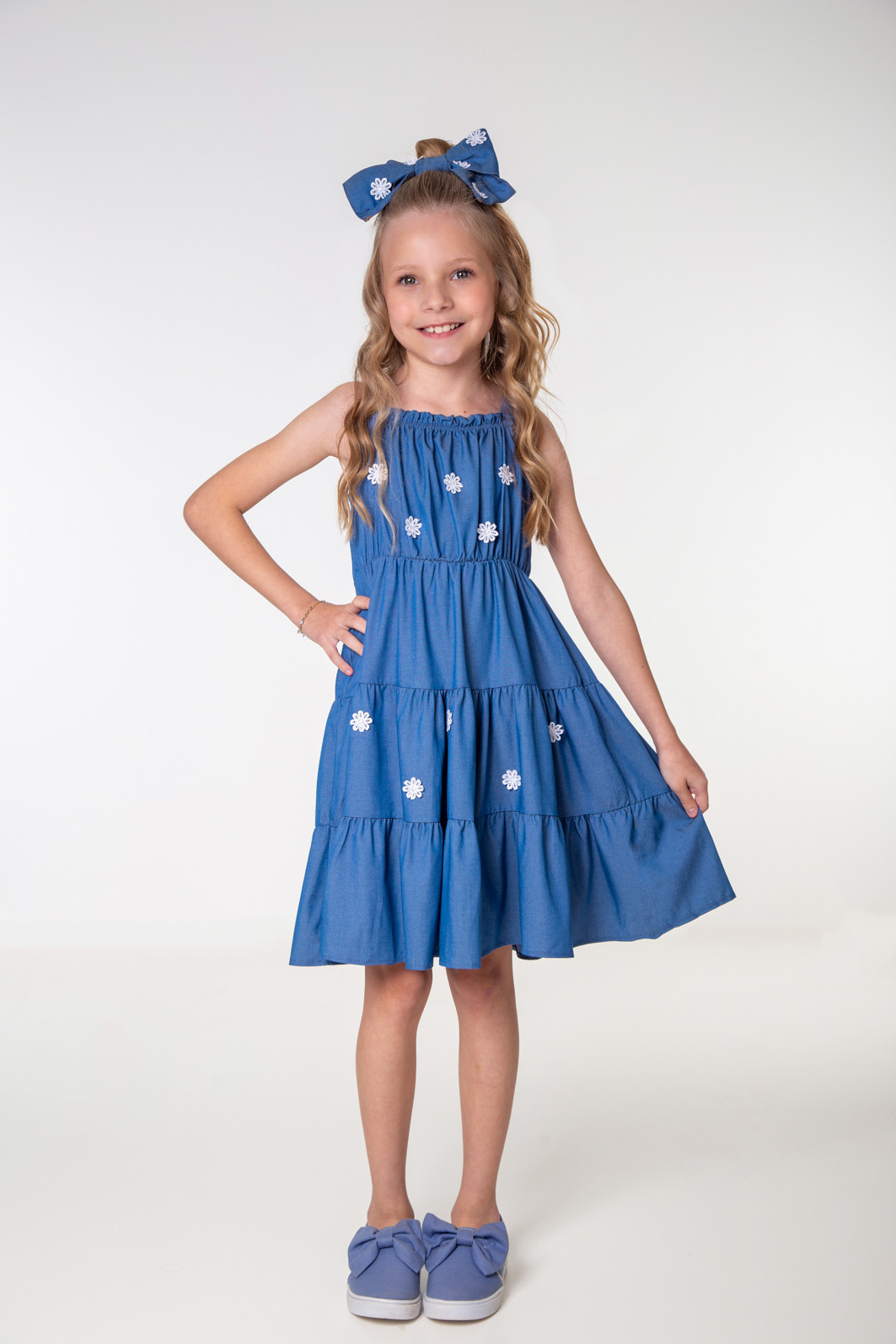 Vestido chambray flores Vestido chambray flores