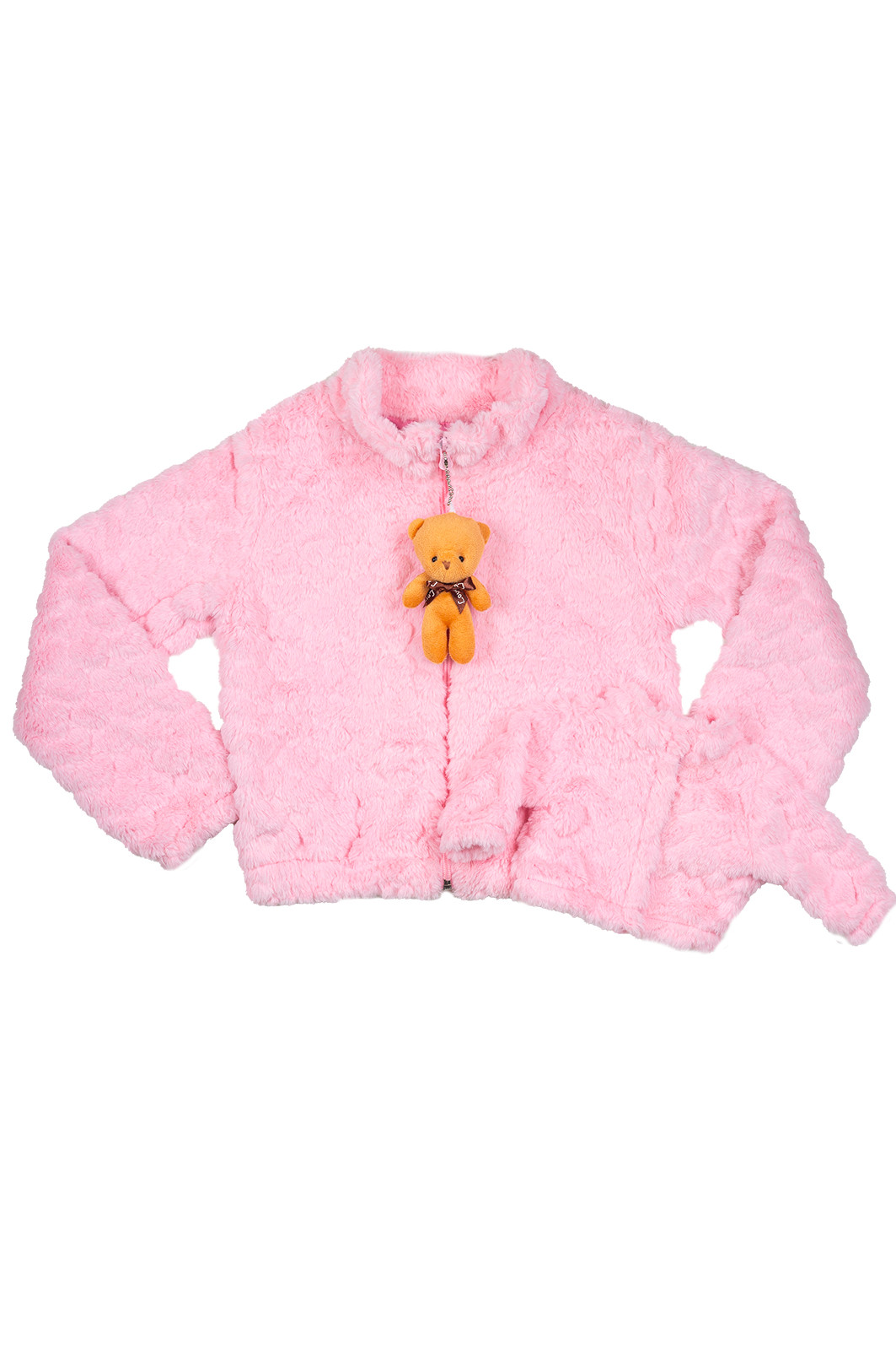 Jaqueta pelo corações com urso Jaqueta pelo corações com urso