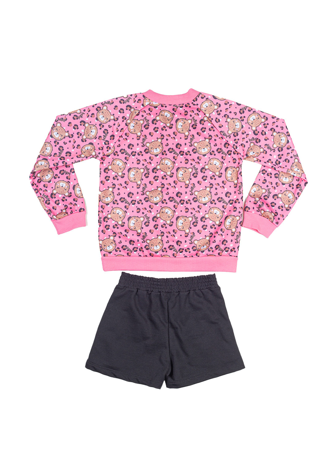 Conjunto jaqueta leopardo com shorts