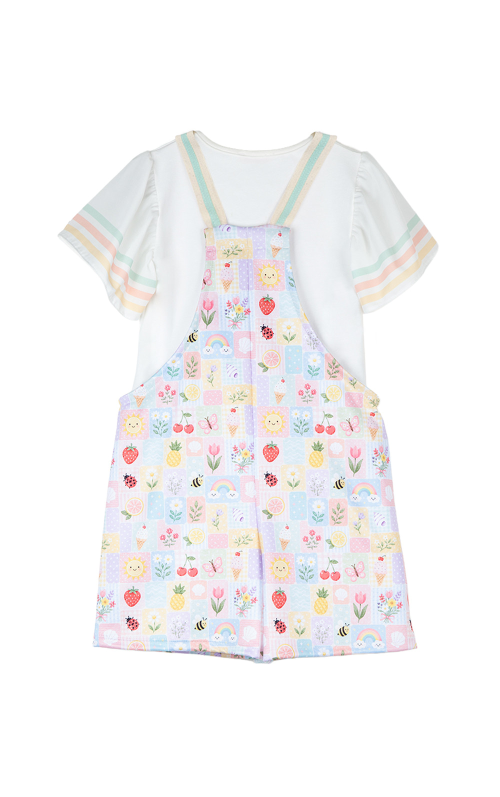 Conjunto jardineira Patchwork