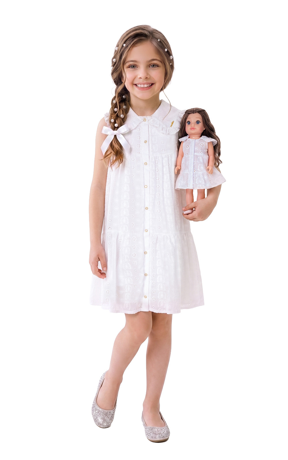 Vestido laise bordada