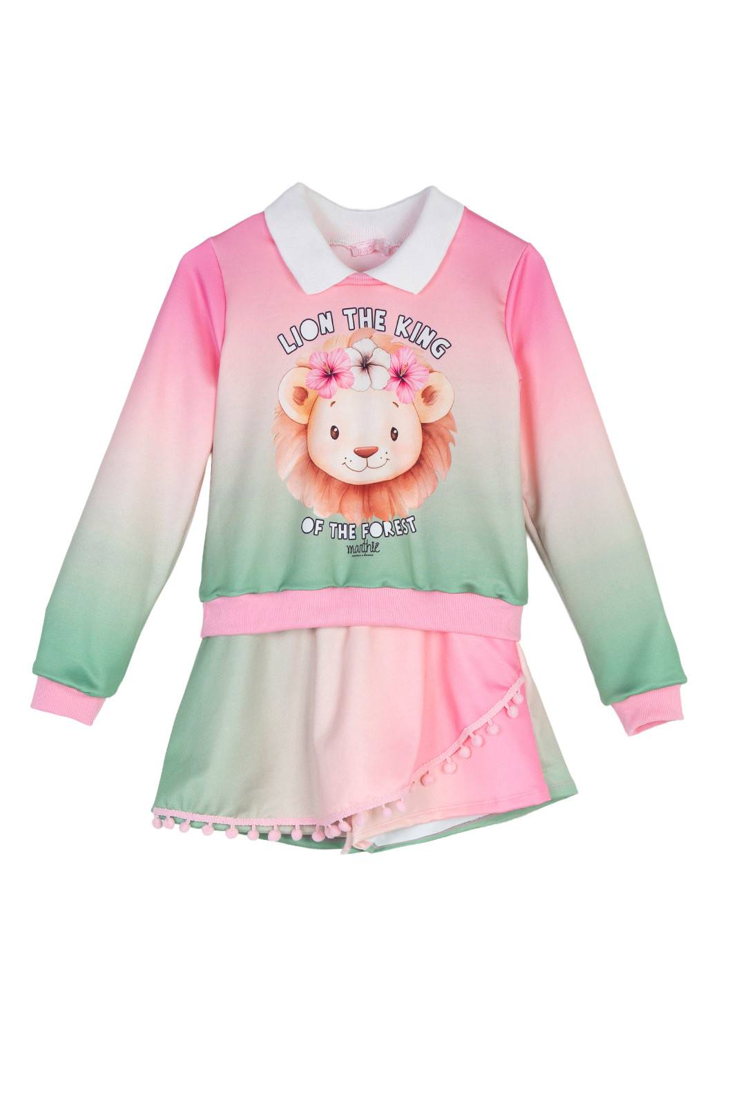 Conjunto Lion shorts saia
