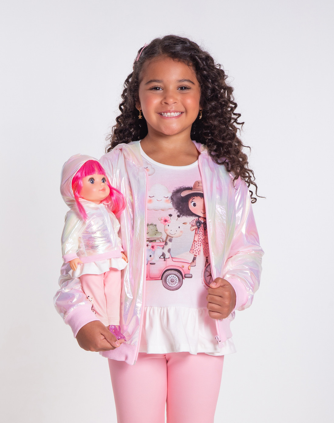 Jaqueta holográfica forrada