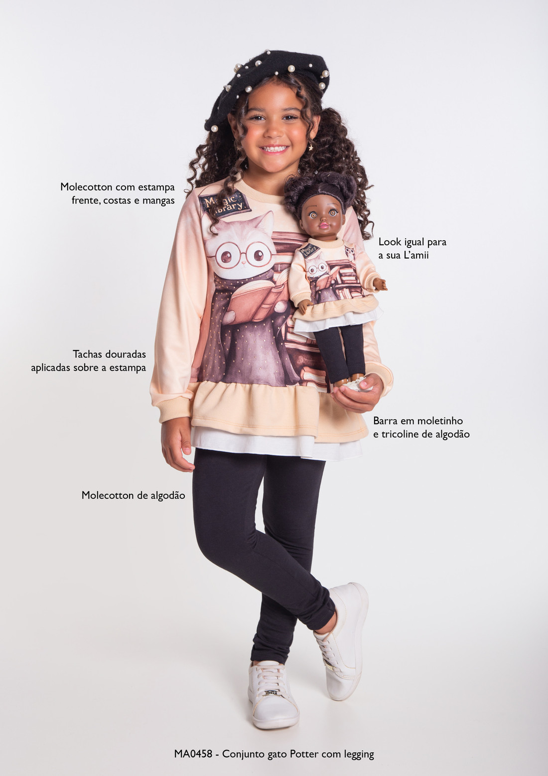 Conjunto gato Potter com legging Conjunto gato Potter com legging