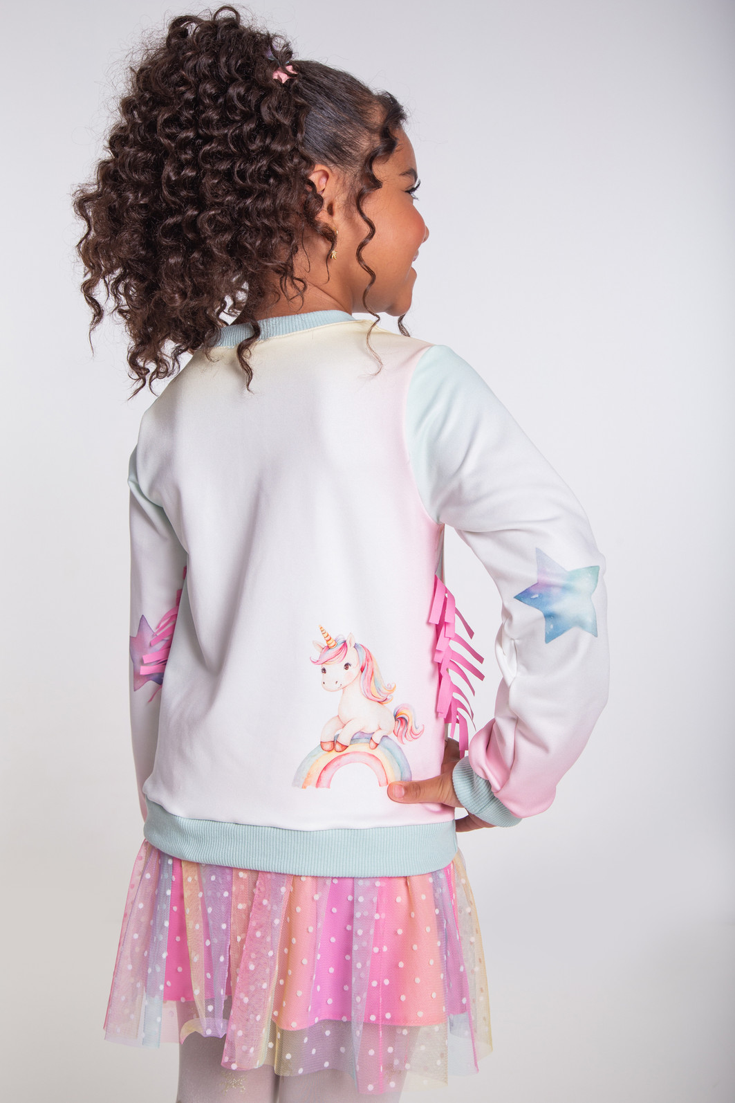 Conjunto unicórnio com saia tule Conjunto unicórnio com saia tule