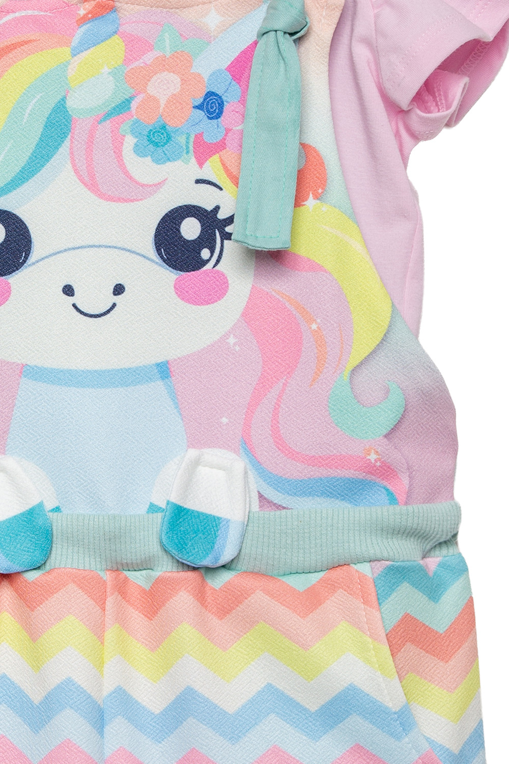 Conjunto jardineira unicórnio