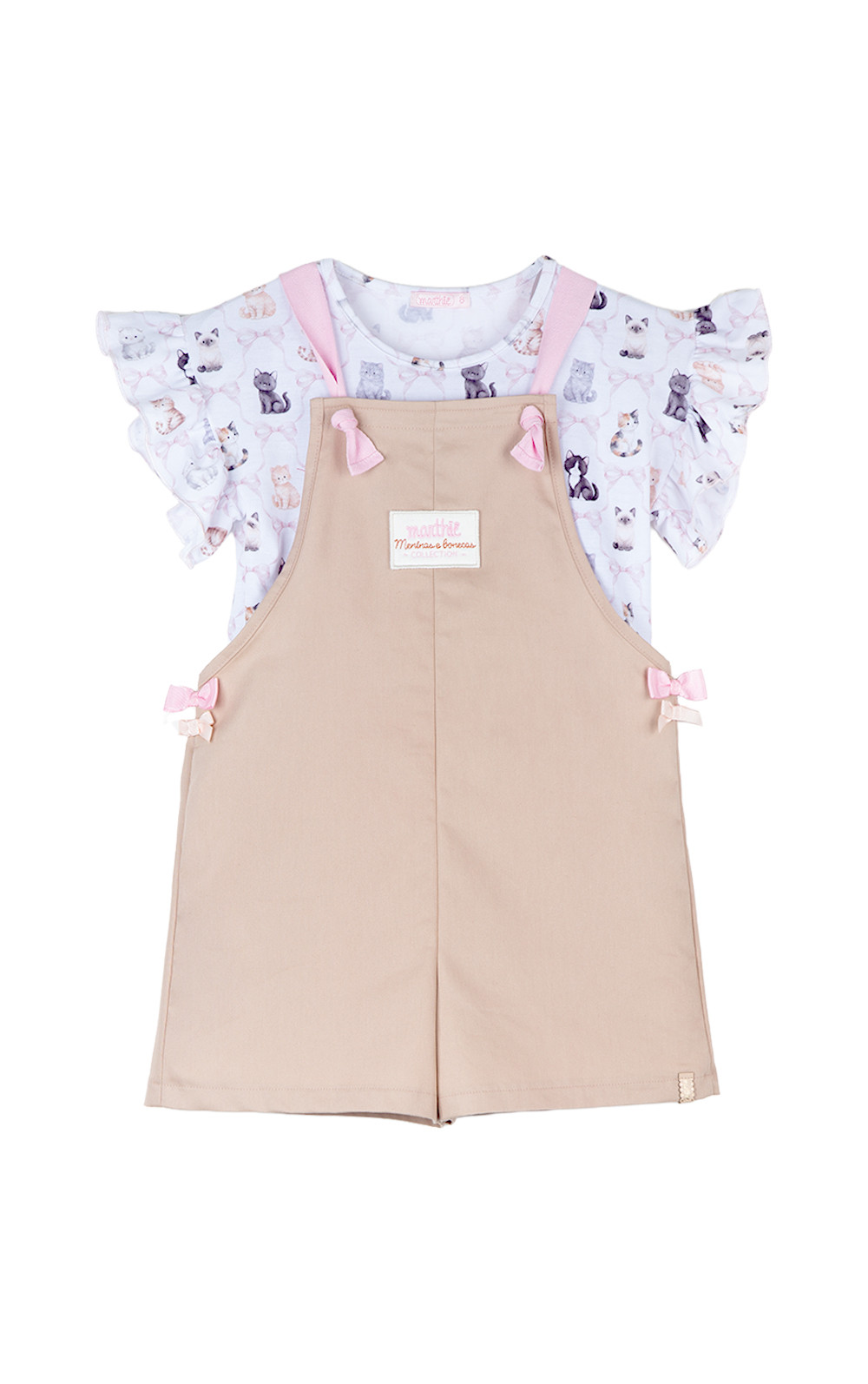 Conjunto jardineira Cats Conjunto jardineira Cats