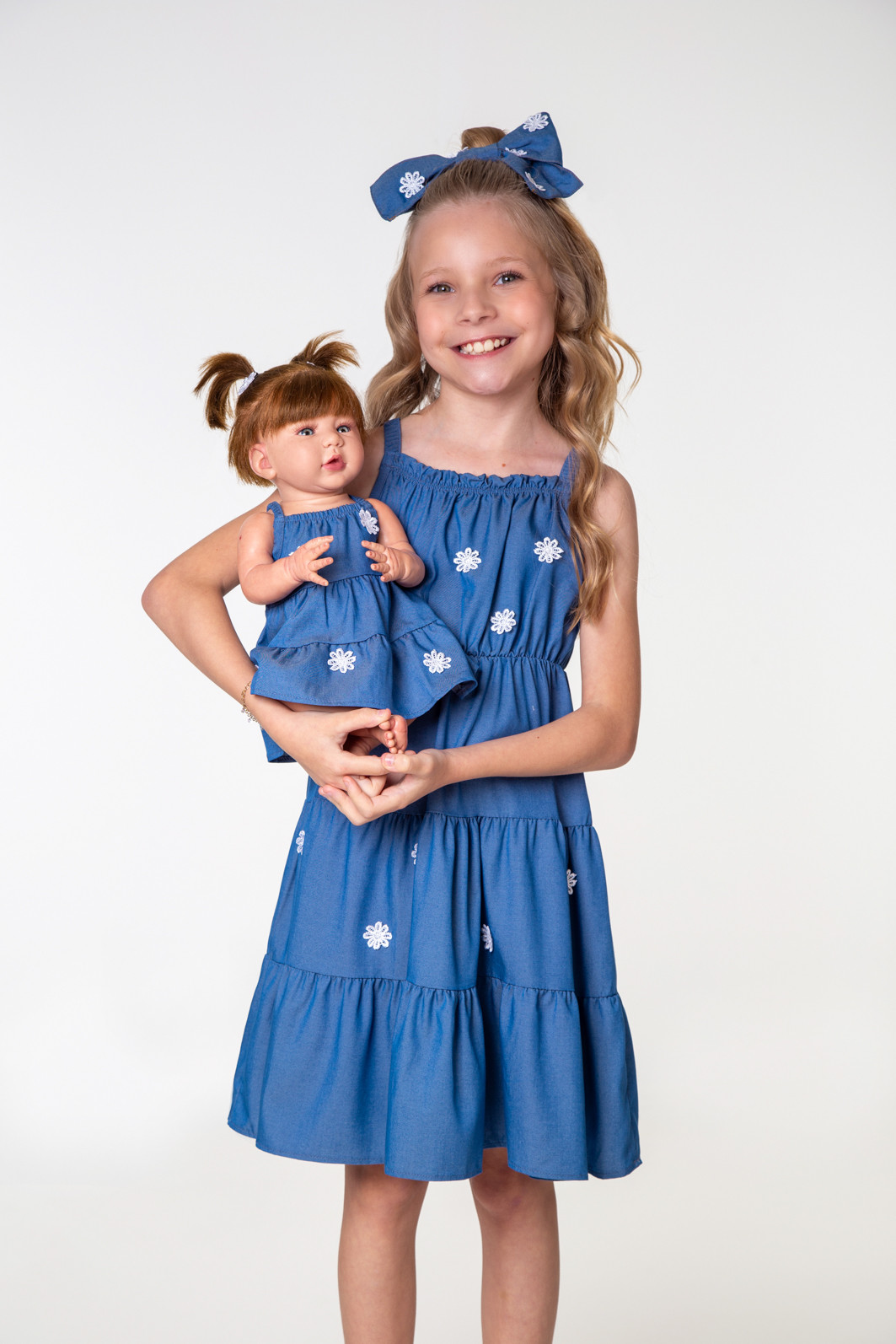 Vestido chambray flores